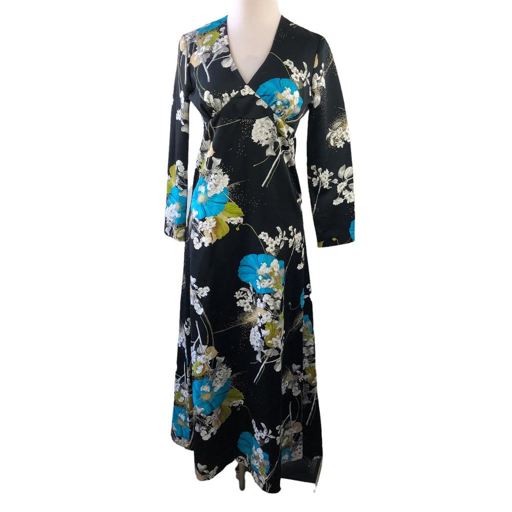 Vintage Tori Richard Honolulu Floral Maxi Dress H11457 - Picture 14 of 15